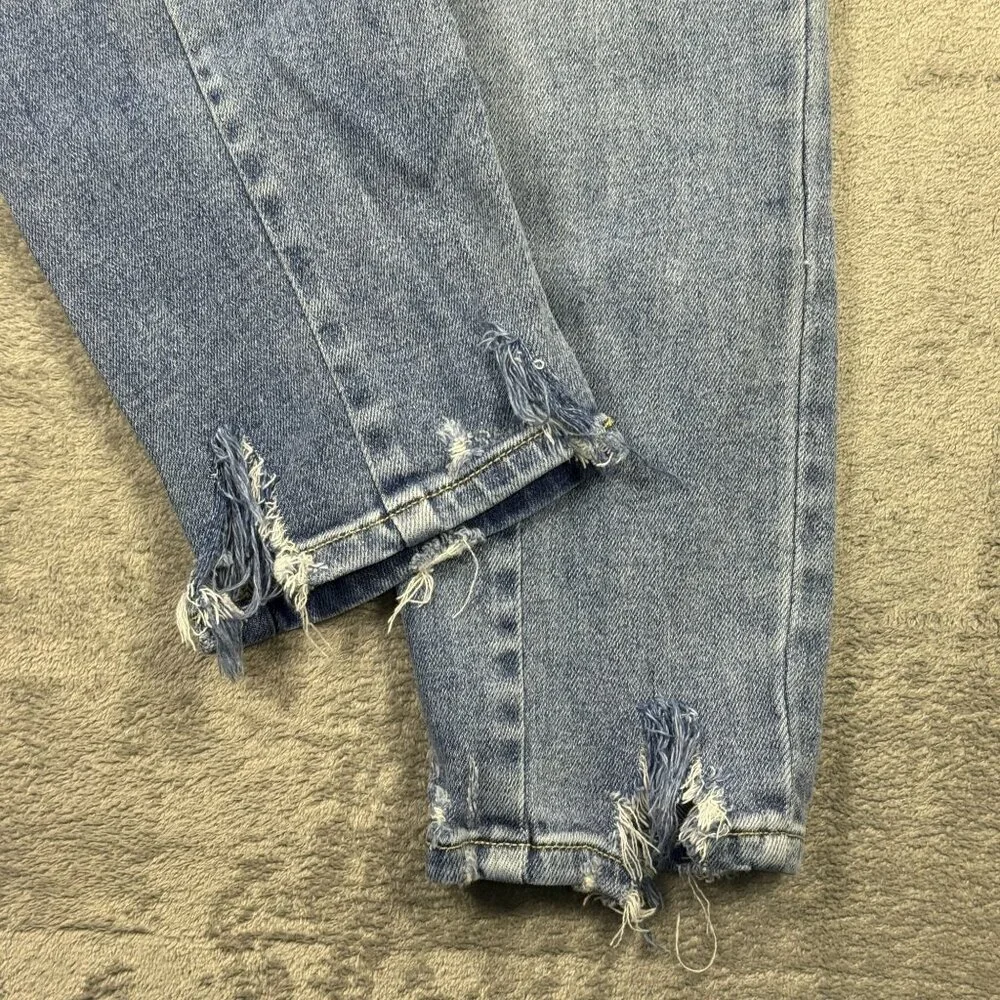 Judy Blue Slim Fit Jeans High Rise Distressed Light Wash Womens 5 Denim Stretch